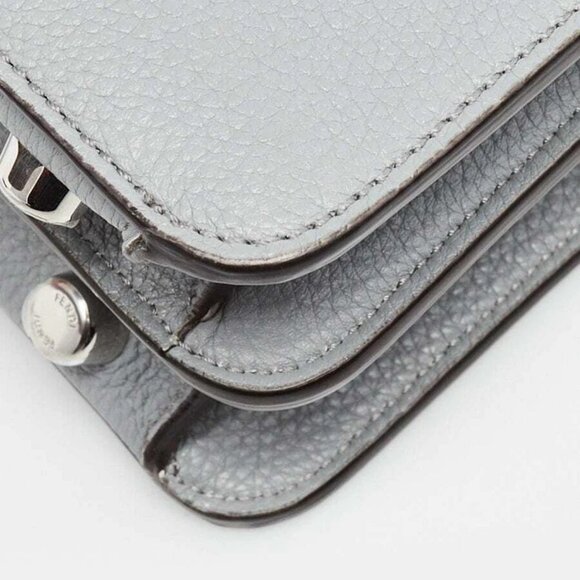 Fendi Grey Calf Leather Peekaboo ISEEU Mini Satchel Bag - 7VA530 - Picture 4 of 12